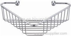 Triangular soap basket brass chrome