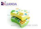 Printable Seaweed Cleaning Sponges Customized Die Cut Yellow Layer Material