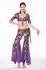 Soft Colorful Belly Dance Practice Costumes belly dancer top and pants