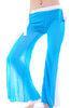 Soft Double layer contrast color mesh belly dancing pants for ladies