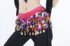 Sweet multi color paillettes belly dance hip scarf , belly dance waist belt for women