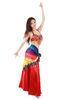Beautiful Ombre triangle Belly Dance Hip Scarf with multi color paillettes for girl