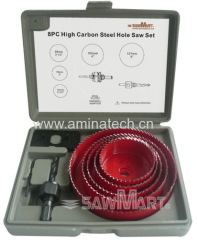 Carbon Hole Saw Set with Mandrel (8-Piece)