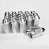 M12 x 1.5mm Thread Pitch Aluminum Silver Racing Wheel Open End Lug Nuts