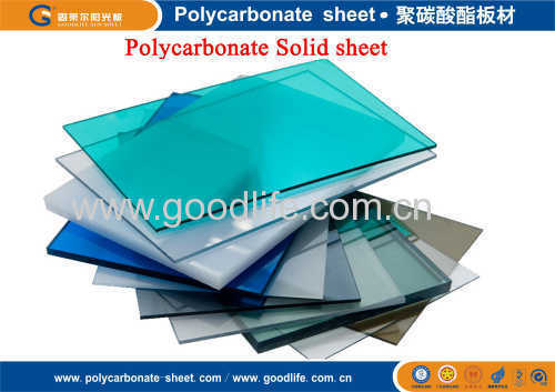 polycarbonate soild sheet colourful building material