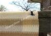 Custom Ivory / Khaki / Brown Striped Privacy Screen Net For Deck Balcony Fence Pool or Patio