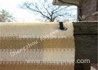 Custom Ivory / Khaki / Brown Striped Privacy Screen Net For Deck Balcony Fence Pool or Patio