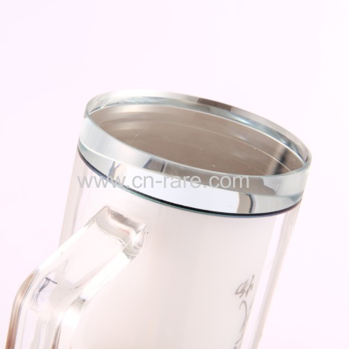 Double layer Vacuum heat resistant glass cup creative present for parents