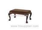 Classic Luxury Decorative brown Bedroom Benches rectangular furniture