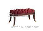 Red Europe style Classic solid wood Bedroom Benches for Villa Decoration
