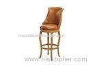 High wooden bar stools , modern Upholstery Bar Chair without armest