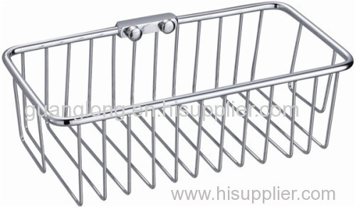 rectangular soap basket chrome