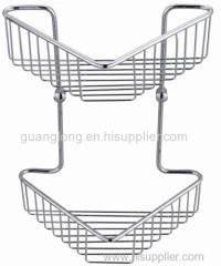 double Triangular soap basket chrome