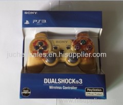 Gold Wireless Game Bluetooth Joystick Controller For Sony PS3 laptop Doubleshock