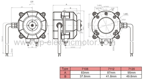 220v Small AC Condenser Refrigerator Fan Motor