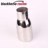 Silver Single Bevel Round Exhaust Pipe Tip Stainless Steel 2.5&quot; Inlet 3&quot; Outlet