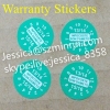 Custom destructible paper warranty stickers with customized logo warranty void if damaged fragile warranty stickers