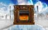 Apartment Decor Freestanding Vintage Electric Fireplace Heater With Remote 750-1500w