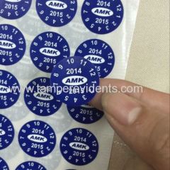 Wholesale Blue Round Dia 15mm Self Adhesive Warranty Label for Void Security Vinyl Sticker Labels