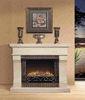 Energy Efficient Imitation Marble Fireplace Heater , Villa Vintage Electric Fireplace