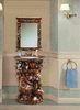European Antique Maple Bathroom Cabinet With Mirror Floor Mounted
