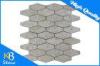 10mm Long Hexagon Marble Mosaic Tiles Polished Stone Cream Marfil Mosaic Floor Tile