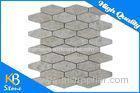 10mm Long Hexagon Marble Mosaic Tiles Polished Stone Cream Marfil Mosaic Floor Tile