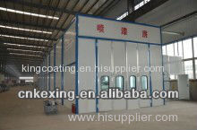 large industrial spray paint booth