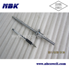 High stiffness antibacklash Rolled ball screw couplings