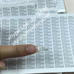 Date Printed Rectangle Customized Mobile Phone Sticker Paper with Strong Unremovable Adhesive