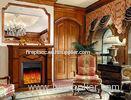 House Furniture Solid Wooden Fireplace , Freestanding Electric Fireplace Heater