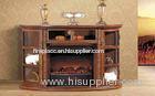 Classical Freestanding Solid Wood Electric Fireplace With Fake Flame