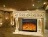 Fake Flame Antique European Electric Fireplace Remote Control Support Resin / HDF Material