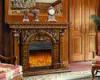 Villa Bedroom Classical Antique Decorative Fireplace , LED Electric Fireplace