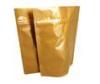 Golden Foil Packaging Bags For Coffee With Vent Valve