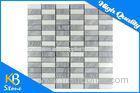 Italy Grey Mixed China White Mosaic Marble Wall Tile Square Shape Polished 305 x 305mm