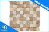 Square Pattern Polished Travertine Mosaic Mixed Colour Home Flooring Tile / Wall Decoration Tiles