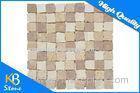 Home Decoration Travertine Marble Mosaic Tile Mixed Colour Square Shape Kitchen Tile