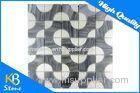 Lined Polished Waterjet Marble Tile Kitchen Bathroom Decoration Stone Mosaic Wall Sheet