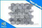 Bardiglio Gray Mesh Mounted Bathroom Wall Tiles Marble Mosaic Board Home Decoration