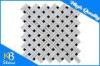Wall and Floor Black and White Mosaic Tile , White Carrara Marble Mosaic Tile Sheets