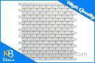 Bianco Bathroom Mosaic Marble Tile 12 X 12 Inch Subway Honed Stone Mosaic Tiles