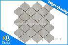 Wooden Grey Polished Marble Mosaic Tiles Lantern Shape , 10mm Bathroom Wall Tiles