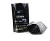Customizable Dried Snack Black Glossy Stand Up Pouch With Zipper Tear Notch