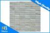 Polished China White Marble Mixed Green Mosaic Tiles Square Shape for Bath Wall , Countertop
