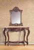 Home Furniture Antique Resin Console Table With Mirror Brown Color