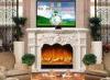 Indoor Wooden Remote Control Electric Fireplaces TV Stands European Style