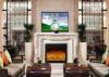 Home Living Room Furniture White Freestanding Electric Fireplace And TV Stand
