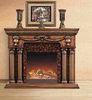 Custom Antique Solid Wood Surface LED Electril Fireplace for Living Room
