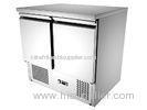 Static Cooling Saladette Counter Fridge Stainless Steel For Restaurant S / S TOP